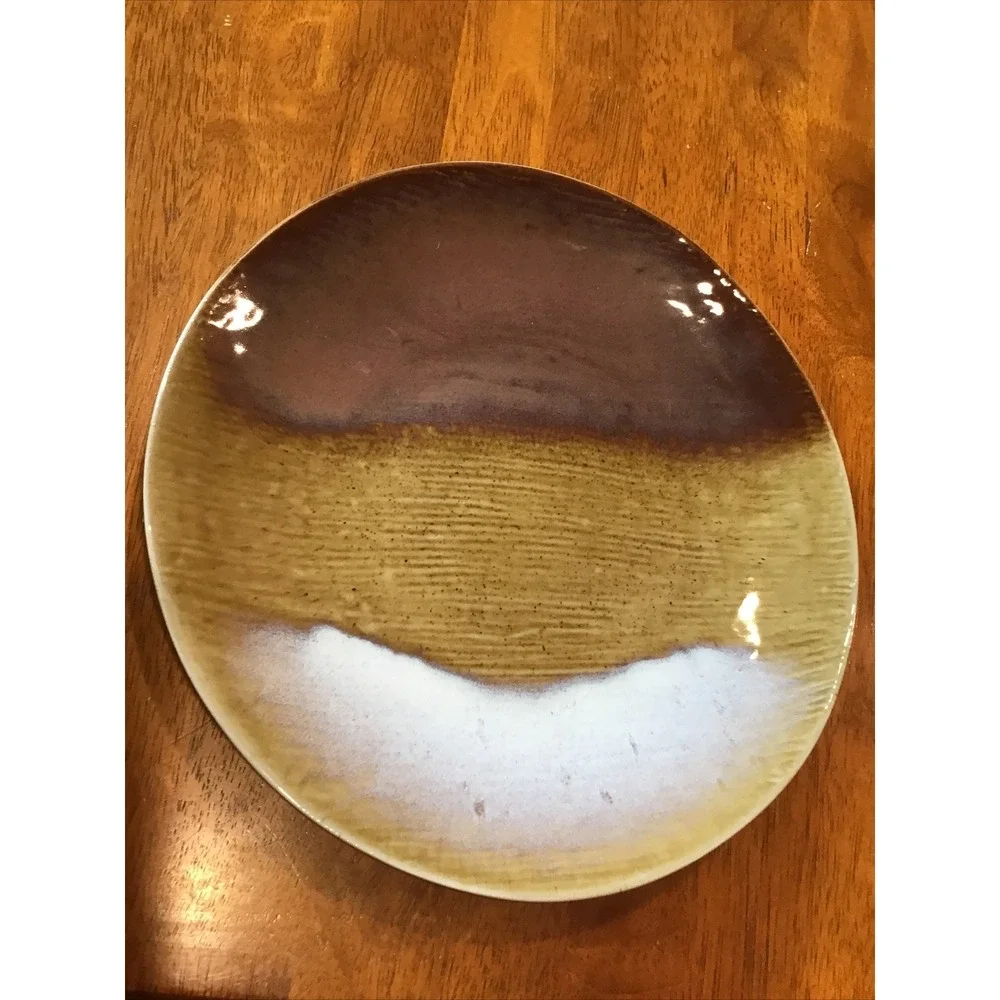Ombre Dinner and Dessert Plates La Dolce Vita Collection Tan Blush White Artsy